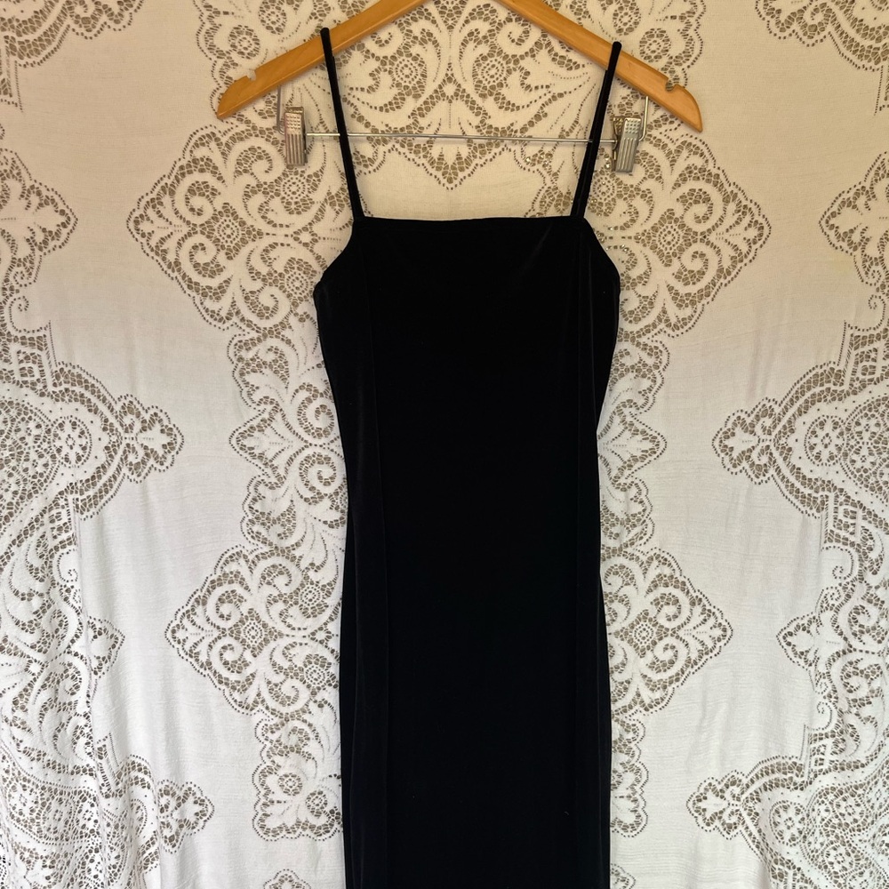 VINTAGE black velvet maxi